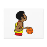 Afro Basketball Player Postcard