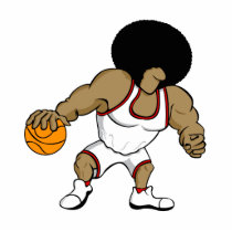 Afro basktball player acrylic cut outs