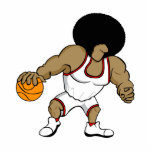 Afro basktball player acrylic cut outs