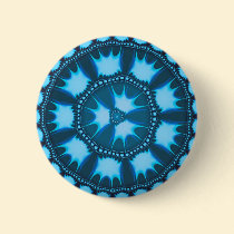 Afro Blue Bliss buttons