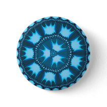 Afro Blue Bliss buttons by 011art Afro Blue Bliss buttons