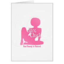 Afro Chick Pk Natural Beauty Greeting Cards