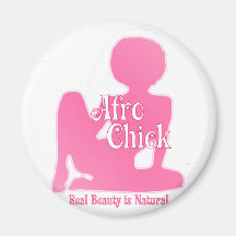 Afro Chick Pk Natural Beauty Refrigerator Magnet