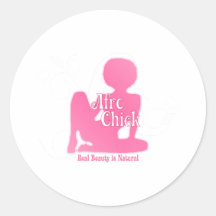 Afro Chick Pk Natural Beauty Round Sticker