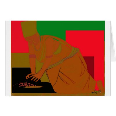 AFRO CHORE GREETING CARDS by AFROFUSION