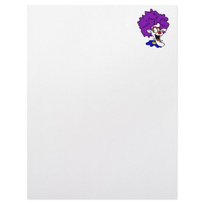 Afro Clown Customized Letterhead by Clown_Town