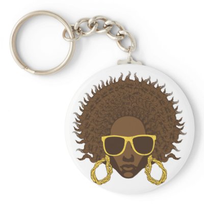 Afro Cool Keychains by brev87