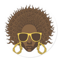 Afro Cool Stickers