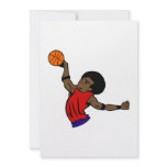 Afro dude basketball personalized invites