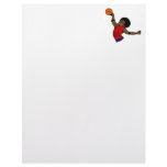Afro dude basketball customized letterhead