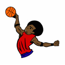 Afro dude basketball photo cut out