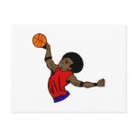 Afro dude basketball postcards