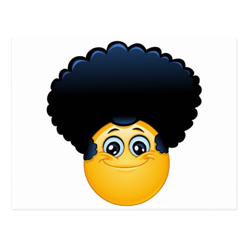 afro emoji postcard Zazzle