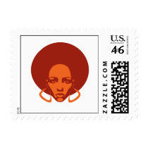 Afro Funk Postage Stamp