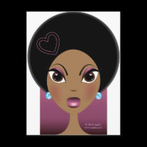 Afro Love Postcard postcards