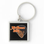 Afro Obama Keychain