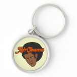 Afro Obama Key Chains
