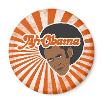 Afro Obama Fridge Magnets
