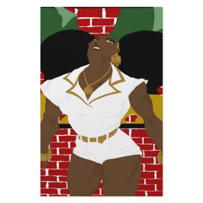 Afro Puffs Pinups 4 (Sketchbook Pro) Stationery Design by Euvari