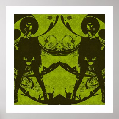 Afro Queen Green Posters by Vincefraser