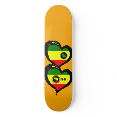 Afro Rasta x Afrika Rasta heart Skate Decks by blackart