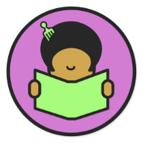 Afro Reader stickers