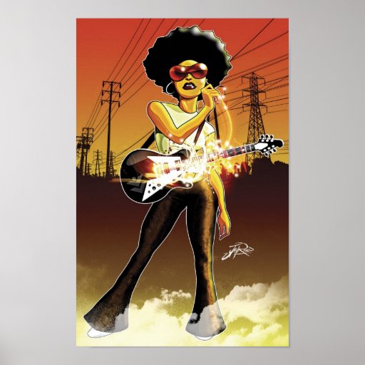Afro rock goddess version 2 poster