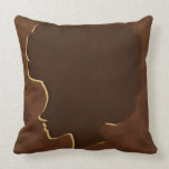 Afro Silhouette American Mojo Throw Pillow pillows