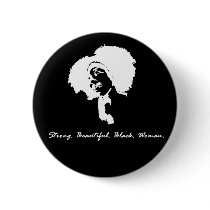 Afro Sista (white) buttons by TaylorMadeDesigns Afro Sista (white) buttons