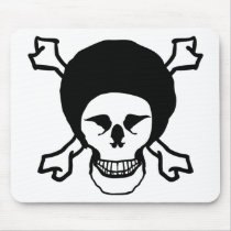 Afro Skull Bones mousepads