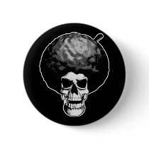 Afro Skull buttons