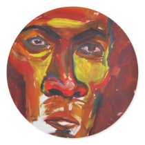 Afro Round Sticker