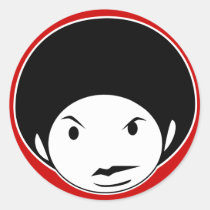 artsprojekt, afro, cartoon, black, Sticker with custom graphic design