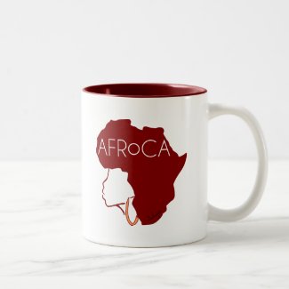 AFROCA . AFRO plus AFRICA (female) Coffee Mugs