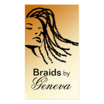 Afrocentric Braids Hair Stylist - tan business cards