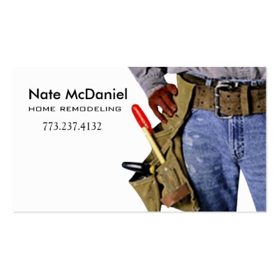 Afrocentric Handyman Home Repair Remodeling Business Card by StylishBusinessCards