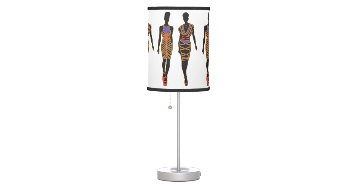 Afrocentric Silhouette Table Lamp | Zazzle