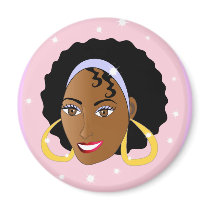 AfroGirl.ai Fridge Magnet
