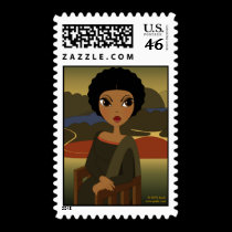 Afro'na Lisa Postage stamps
