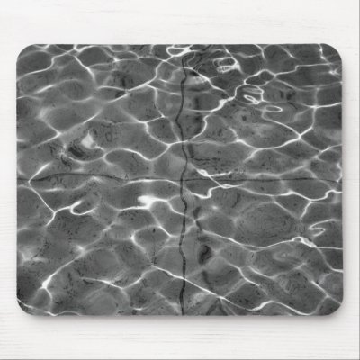 After Hockney - Black & White: Light on water Mouse Pads by RocklawnArts