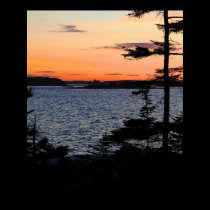 'After Sunset, Winter Harbor Lighthouse' posters