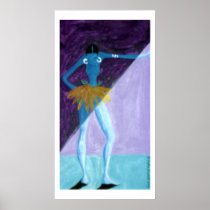 josephine-baker, polestarimages, african-american, black, dancer, urban, blues, modern, Poster with custom graphic design