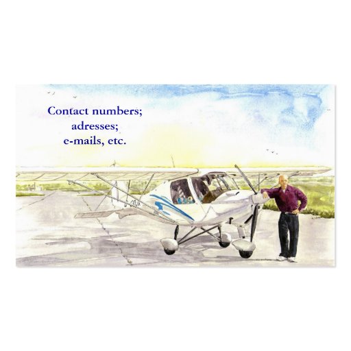 'After the Flight' Profile Card Business Card (back side)