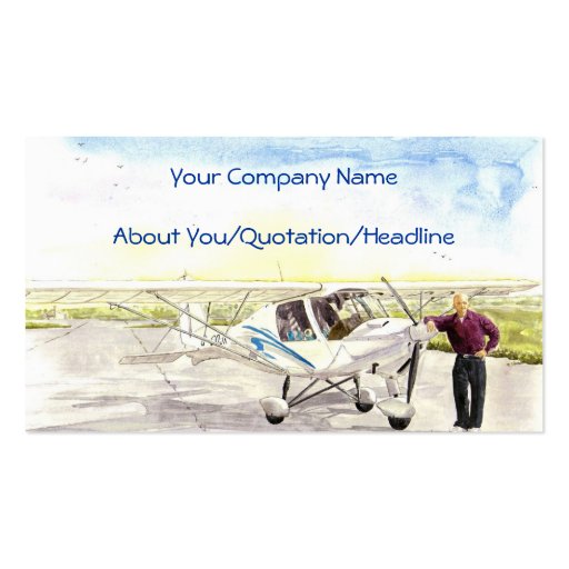 'After the Flight' Profile Card Business Card (front side)