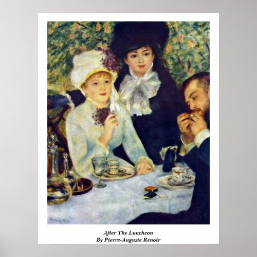 After The Luncheon By Pierre-Auguste Renoir Posters