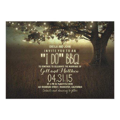 after wedding i do bbq invitation (front side)