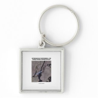Aftermath Of September 11th World Trade Center keychain