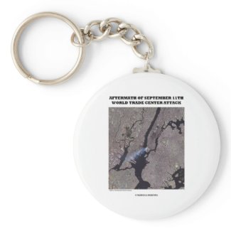 Aftermath Of September 11th World Trade Center keychain