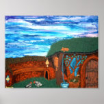 Afternoon Cob Earth Shelters Permaculture and Art Posters