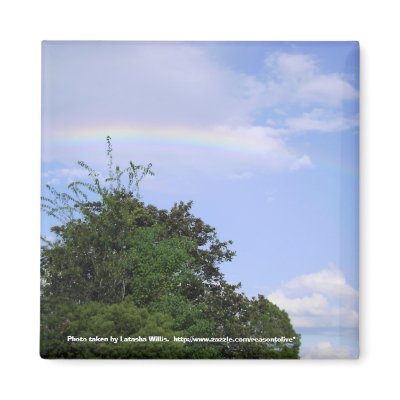 afternoon rainbow refrigerator magnet by reasontolive